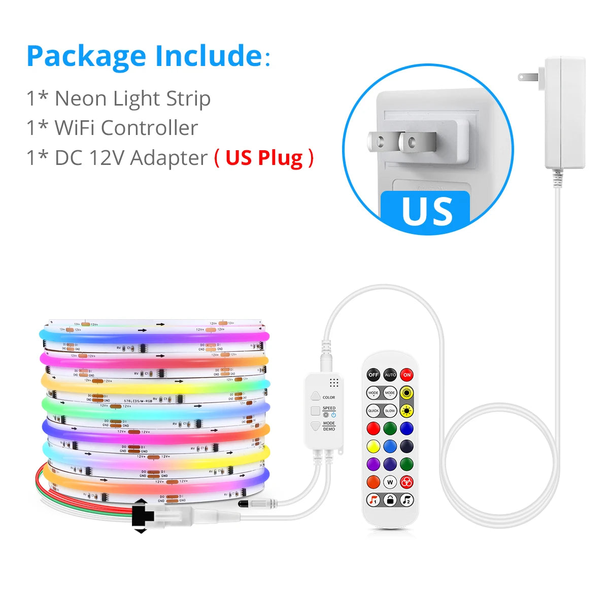 TUYA Smart WS2811 RGB COB LED Strip Light - Dreamcolor Addressable Music Sync Alexa Google Home (1-20M)