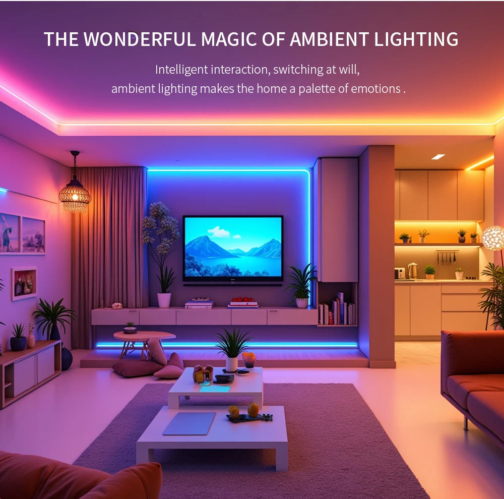 Smart SPI RGBIC LED COB Strip - WS2811 Addressable - 5V/12V/24V Programmable - White/Black PCB