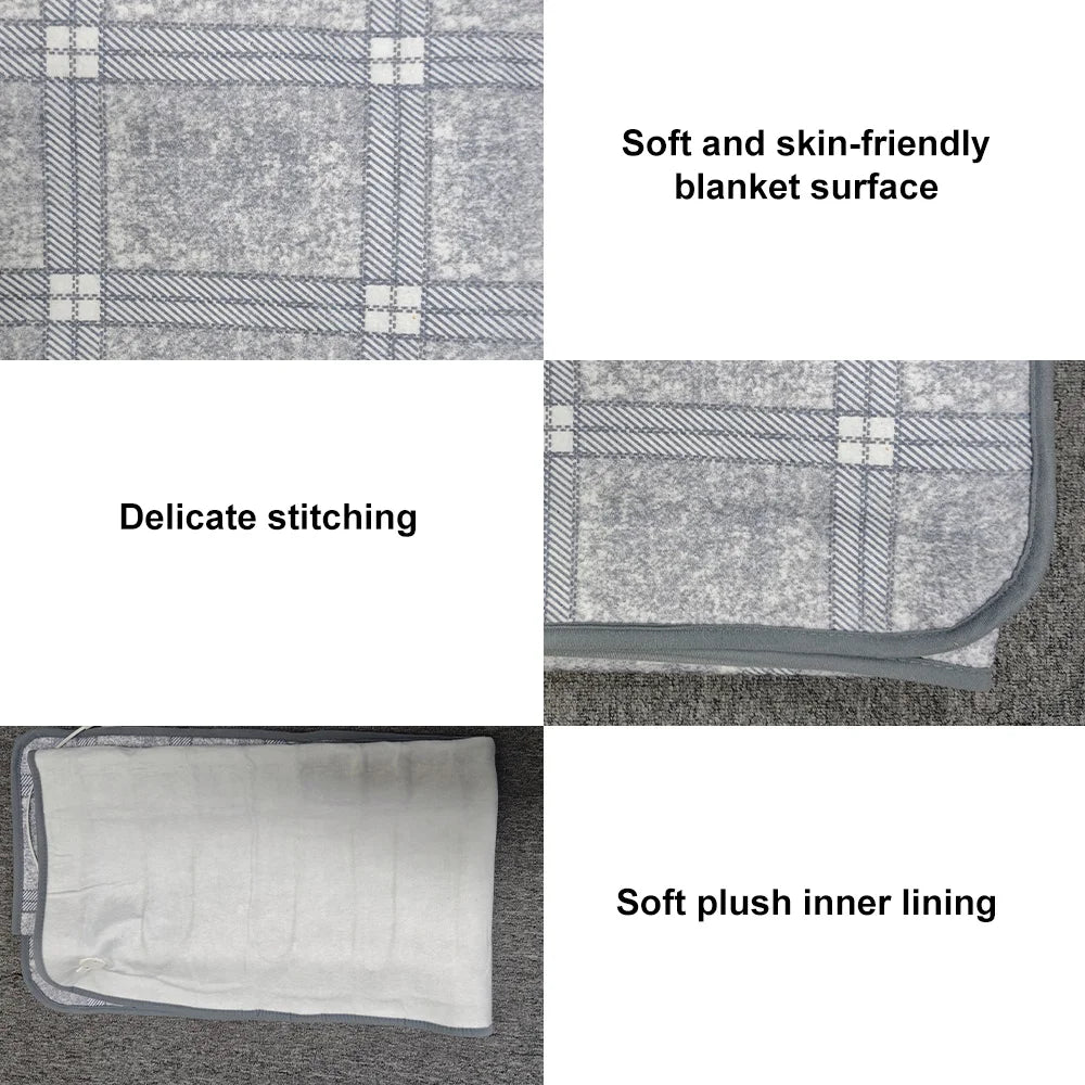 Electric Heating Blanket 3 Heating Level Heated Dual Temperature And Dual Control Intelligent Timed 120x150CM