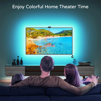RGBIC TV Backlight with Camera - App Control Music Sync - Smart Ambient Lighting for 55-75" Gaming Room