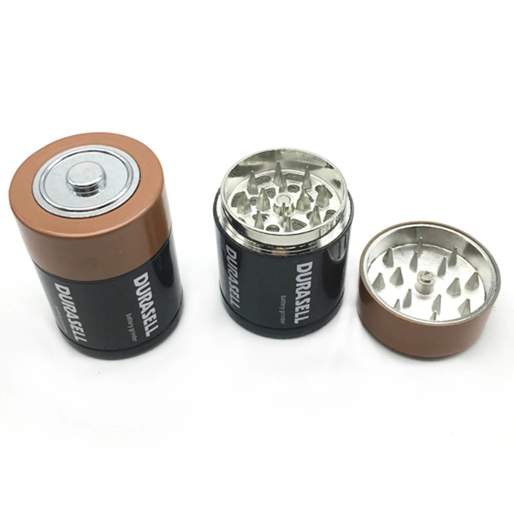 1Pcs Battery Shape Metal Grinder Diameter 44mm Tobacco Smoke Herb Crusher Cigarette Smoking Accessories Grinders Amoladora Pipe