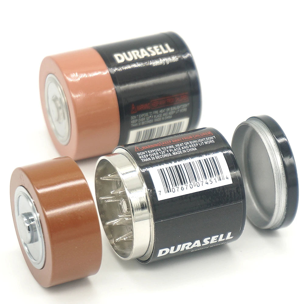 1Pcs Battery Shape Metal Grinder Diameter 44mm Tobacco Smoke Herb Crusher Cigarette Smoking Accessories Grinders Amoladora Pipe