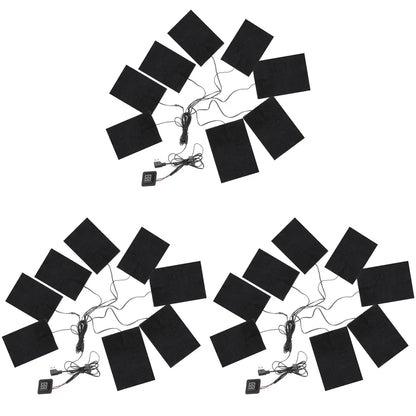 1-8pcs 3 Levels Electric Cloth Heater USB Heating Pads Outdoor Thermal Winter Heating Vest Pads Vest Heater for DIY Heated Cloth