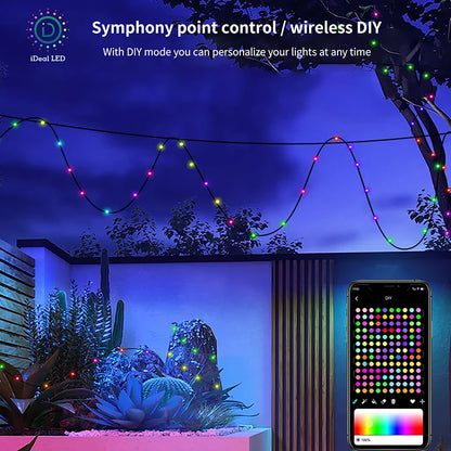 10M RGBIC LED String Lights - Bluetooth USB Music Sync - 5V Dreamcolor Fairy Lights - Christmas Party Home Decor
