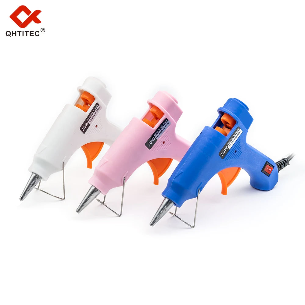 JCD 20W Hot Melt Glue Gun DIY Mini Household Industrial Guns Heat Temperature Electric Repair Tool with 20Pcs 7mm Glue Sticks