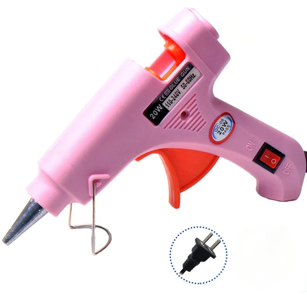 Hot Silicone Gun 20W Electric Glue Gun Transparent Sticks Mini DIY Tools For Home Maintenance And Crafting
