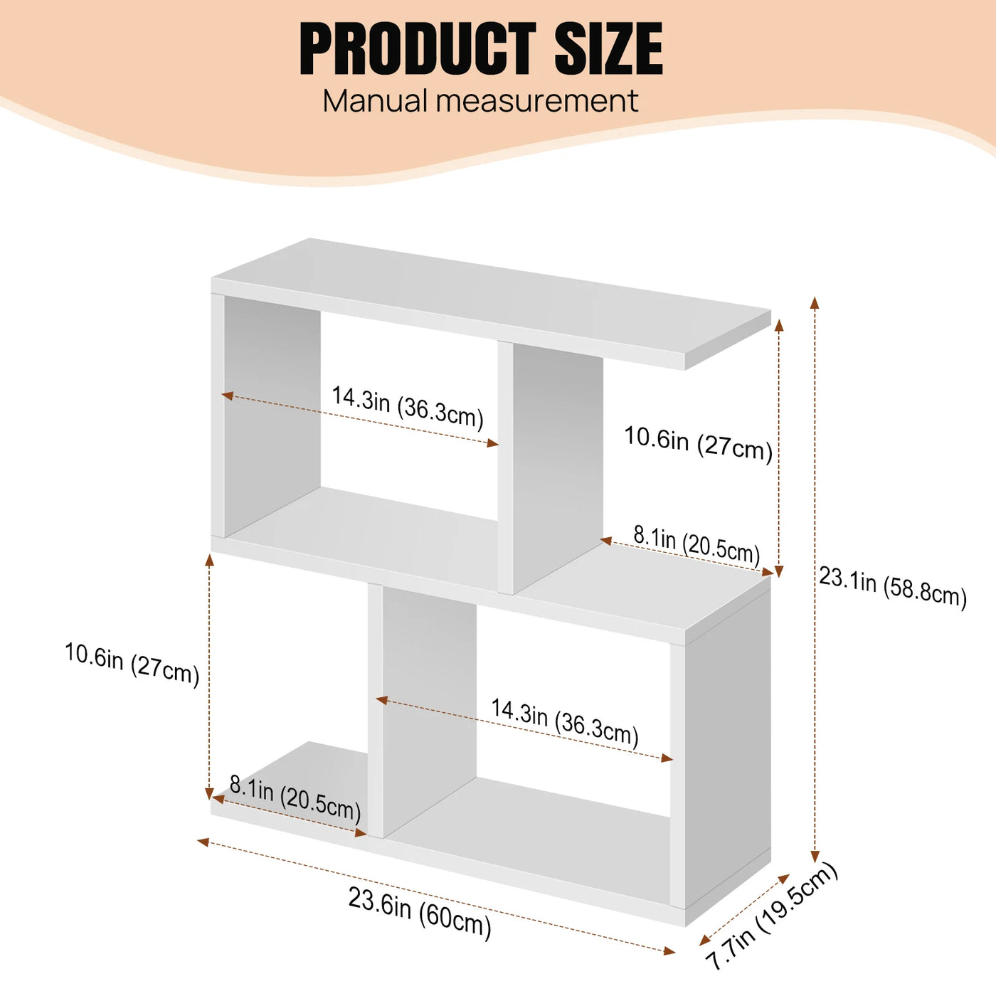 2-Tier S-Shaped Storage Side Table - Modern Organizer Table with Stylish Design for Living Room & Bedroom