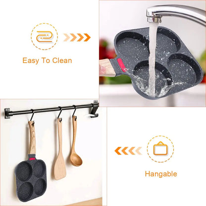 Egg Frying Pan Nonstick Coating Mini Skillet, Comfortable Handle, For Omelettes, Pancakes, And Hamburgers, Outdoor Camping