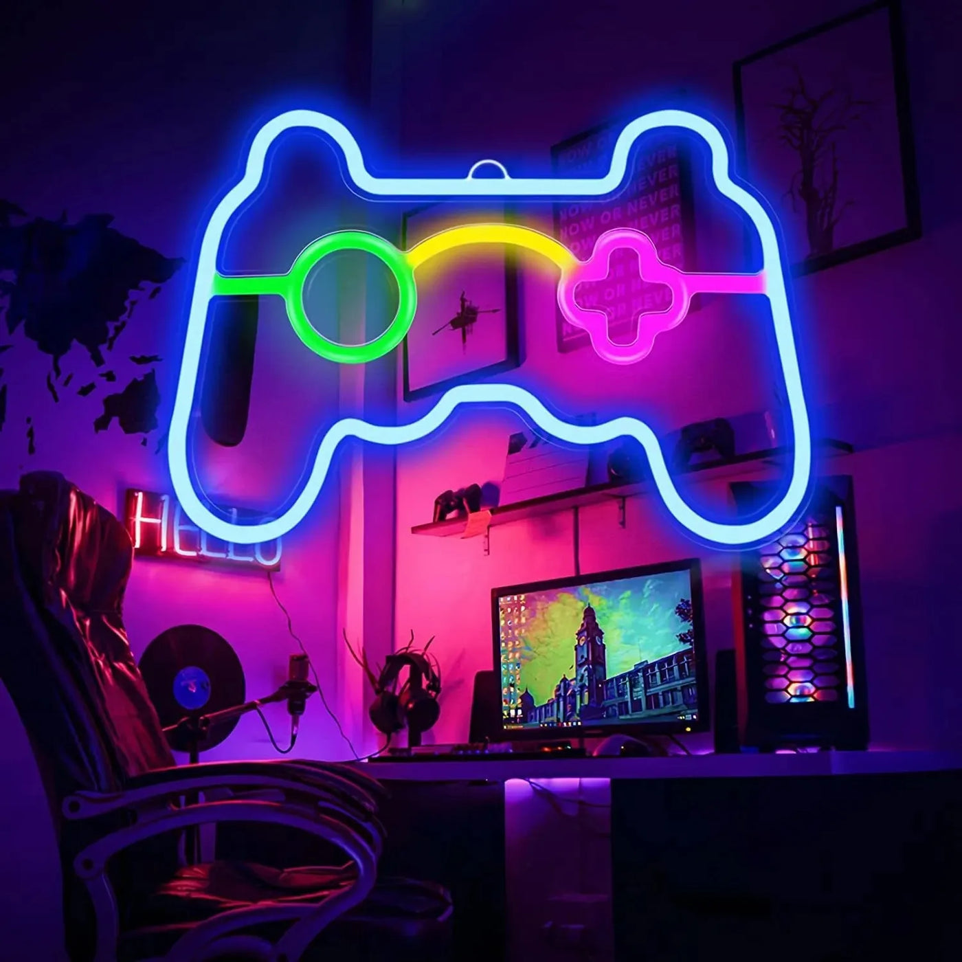 USB Game Console LED Neon Light
