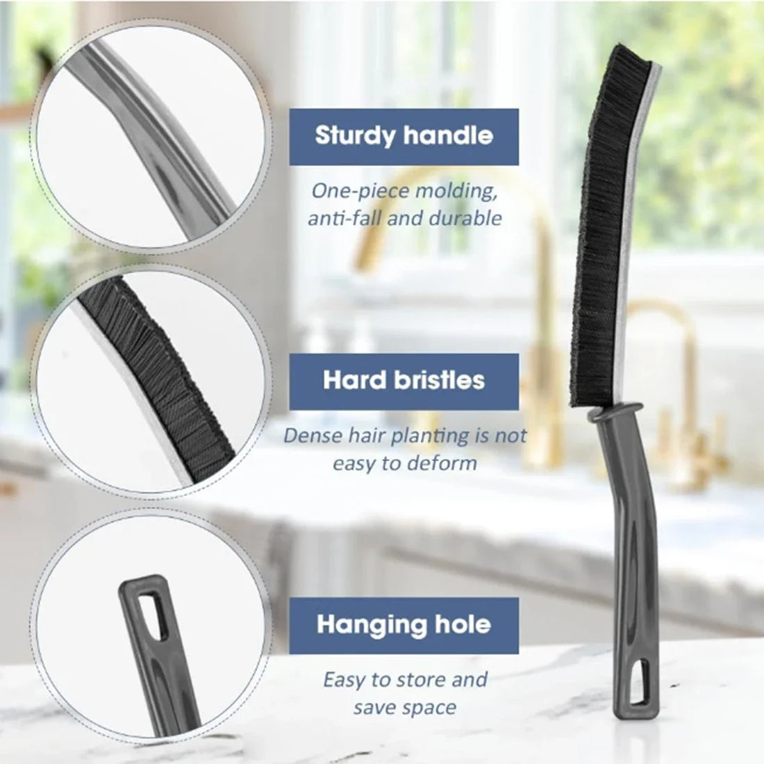 3-Piece Crevice Cleaning Brush Set