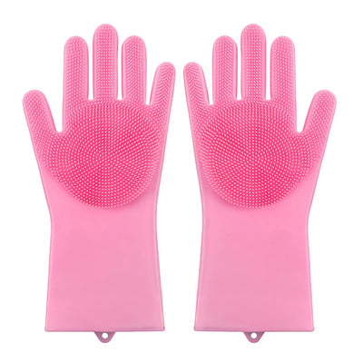 Pet Grooming Gloves Dog Cat Bathing Cleaning Glove Shampoo Scrubber Clean Soft Silicone Hair Removal Glove Hand Skin Protection