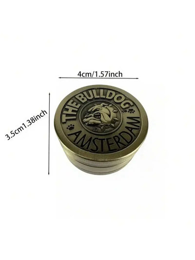 1.6/2inch Dog Herb Grinder Metal 4-layer Manual Spice Mill Salt Mortar Bulldog Tobacco Raw Grass Grinder Cigarette Smoking Tool