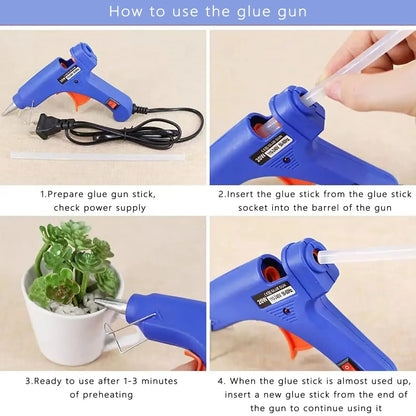 Hot Silicone Gun 20W Electric Glue Gun Transparent Sticks Mini DIY Tools For Home Maintenance And Crafting