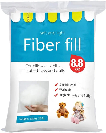 Polyfill Stuffing Fiber Fill White High Resilience Premium Fiberfill Crochet Stuffing for Craft Stuffed Animals Cotton Batting