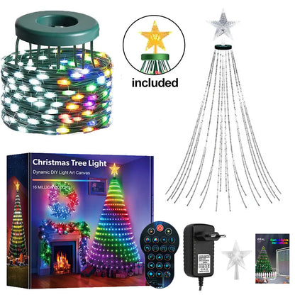 RGBIC Smart Christmas String Lights 6.9ft 400 LED Star-Shaped Tree Lights – Indoor/Outdoor Holiday Decor