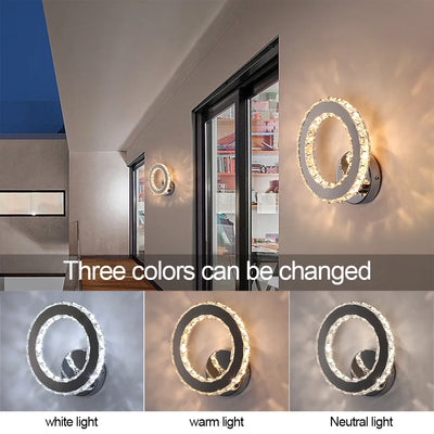 Modern Led Wall Lamp Bedside Corridor Aisle Crystal Creative Wall Sconce Minimalist Living Room Wall Lighting Home Decor Fixture
