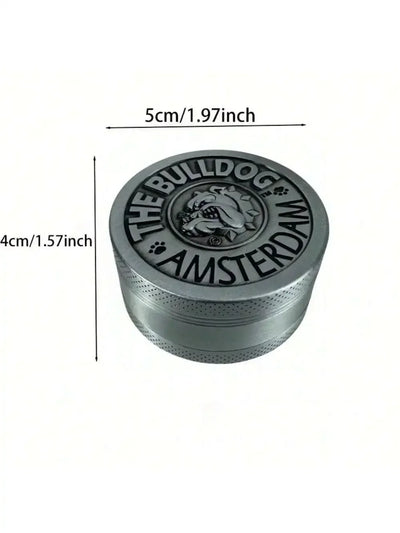 1.6/2inch Dog Herb Grinder Metal 4-layer Manual Spice Mill Salt Mortar Bulldog Tobacco Raw Grass Grinder Cigarette Smoking Tool