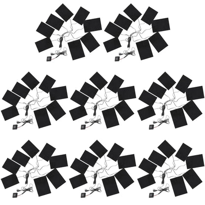 1-8pcs 3 Levels Electric Cloth Heater USB Heating Pads Outdoor Thermal Winter Heating Vest Pads Vest Heater for DIY Heated Cloth