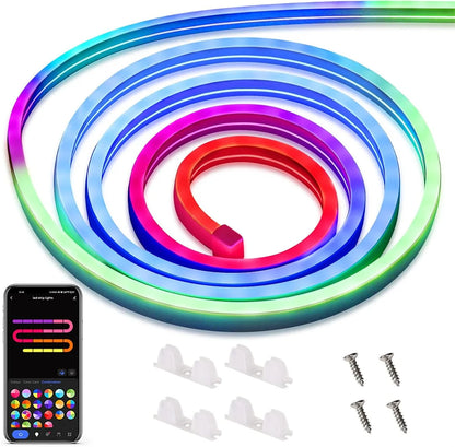 5V USB RGBIC Dreamcolor LED Strip Light - Flexible Neon Rope - Bluetooth Music Sync - Smart App Control