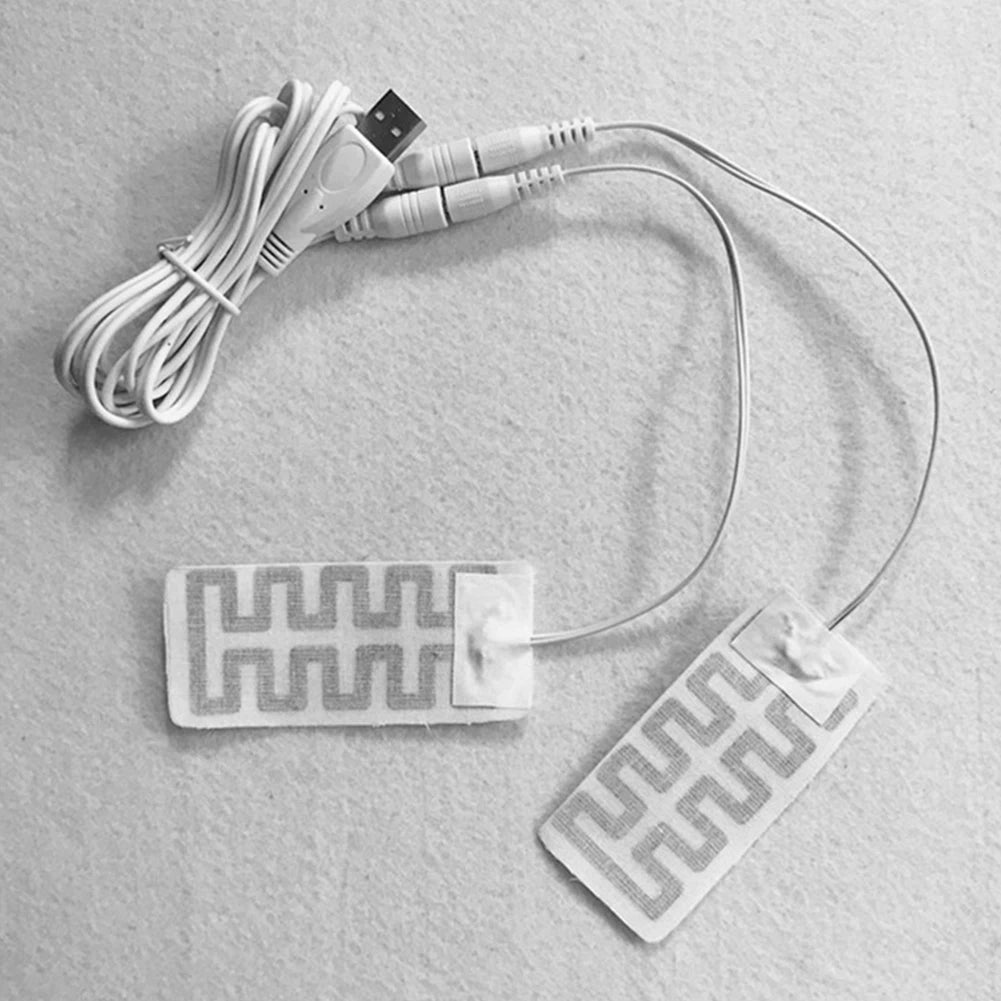 Clothes Heating Pad Carbon Fiber Electric Gloves Heater Waterproof Electric Fever Sheet USB Charging for Winter Outdoor