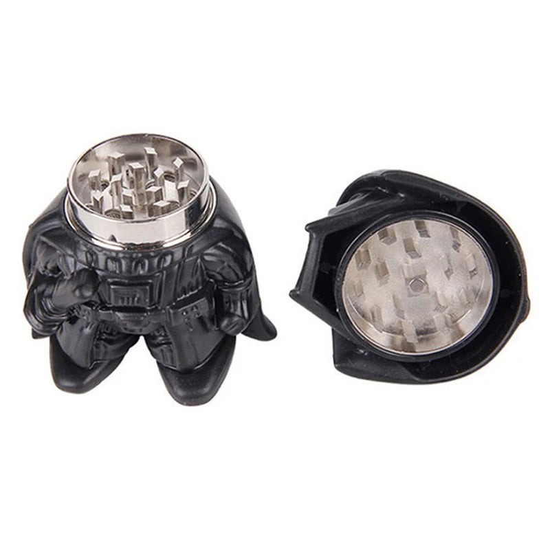 1Pc Warrior Shape Grinder With Storage Box Tobacco Herb Crusher Smoke Smoking Pipe Grinders Cigarette Accessories