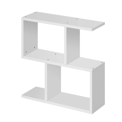 2-Tier S-Shaped Storage Side Table - Modern Organizer Table with Stylish Design for Living Room & Bedroom