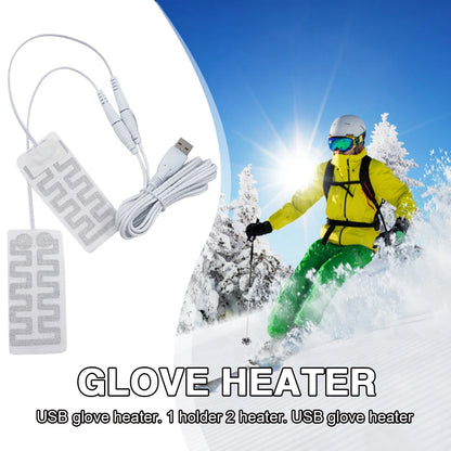 Clothes Heating Pad Carbon Fiber Electric Gloves Heater Waterproof Electric Fever Sheet USB Charging for Winter Outdoor