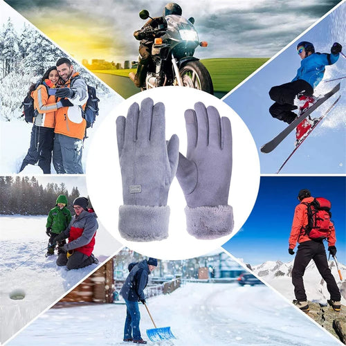 USB Heated Gloves 3 Gear Adjustment Winter Thermal Cycling Gloves 10000mAh Motorcycle Heated Gloves Windproof Touch Screen