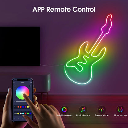 USB 5V WS2812 RGBIC Neon LED Strip - Bluetooth App Control - Dreamcolor Music Sync for Party Lighting