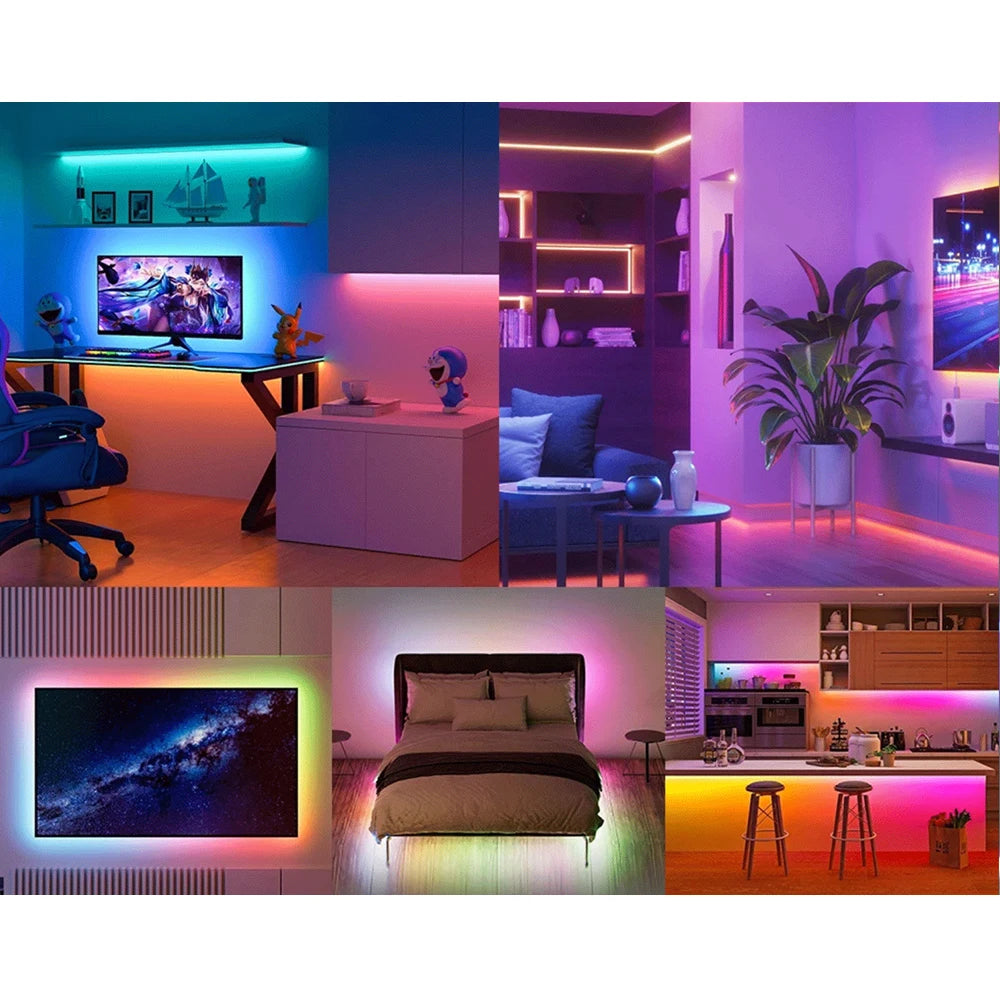 WS2812B COB LED Strip - 3mm/5mm Individually Addressable - 240LEDs/m High Density - DC5V/12V RGB Pixel Strip