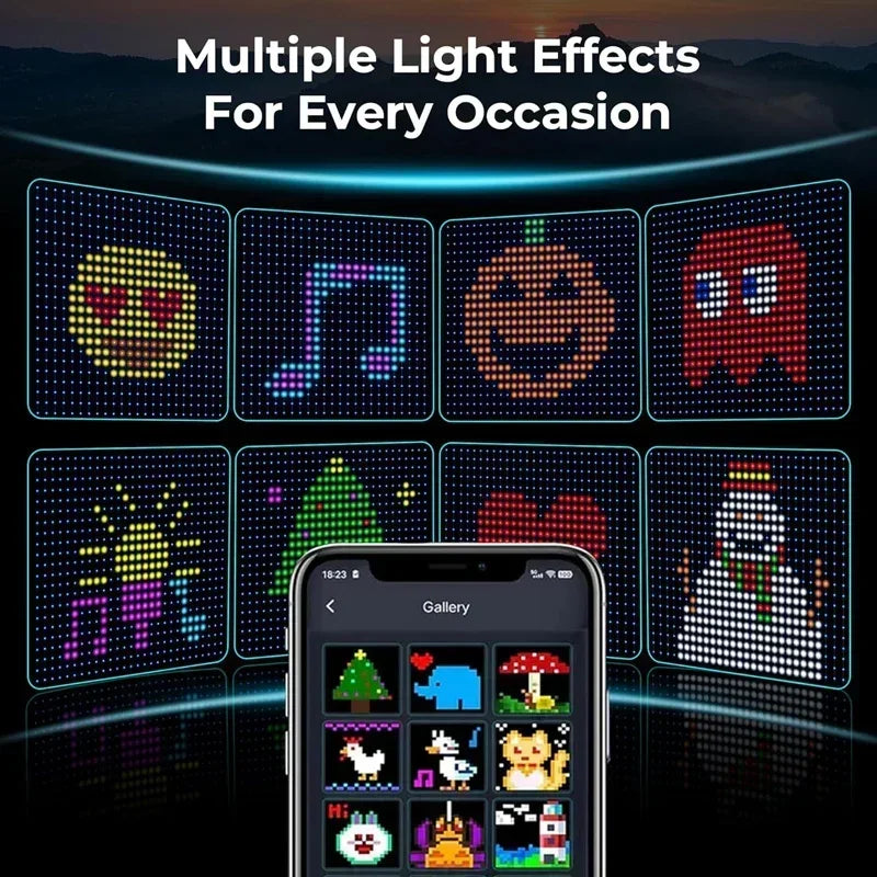 Smart LED Curtain Lights - App Control Music Sync - DIY Pattern Waterproof Fairy Lights for Indoor Outdoor Party
