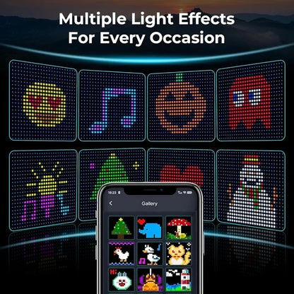 Smart LED Curtain Lights - App Control Music Sync - DIY Pattern Waterproof Fairy Lights for Indoor Outdoor Party