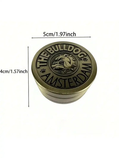 1.6/2inch Dog Herb Grinder Metal 4-layer Manual Spice Mill Salt Mortar Bulldog Tobacco Raw Grass Grinder Cigarette Smoking Tool