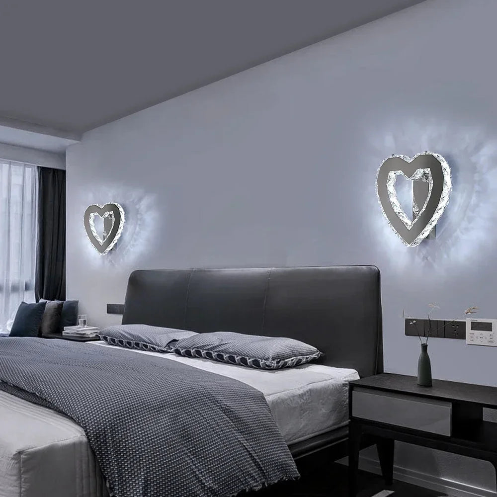 Modern Led Wall Lamp Bedside Corridor Aisle Crystal Creative Wall Sconce Minimalist Living Room Wall Lighting Home Decor Fixture