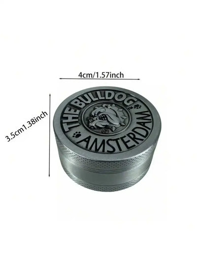 1.6/2inch Dog Herb Grinder Metal 4-layer Manual Spice Mill Salt Mortar Bulldog Tobacco Raw Grass Grinder Cigarette Smoking Tool