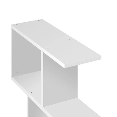 2-Tier S-Shaped Storage Side Table - Modern Organizer Table with Stylish Design for Living Room & Bedroom