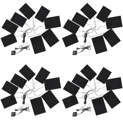 1-8pcs 3 Levels Electric Cloth Heater USB Heating Pads Outdoor Thermal Winter Heating Vest Pads Vest Heater for DIY Heated Cloth