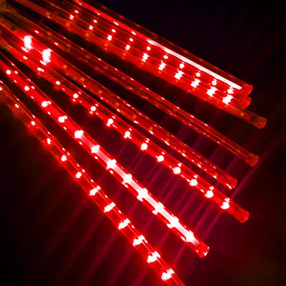 Meteor Shower LED String Lights - 8 Tube Cascading Rain Effect - Outdoor Waterproof Christmas Garden Wedding Decoration