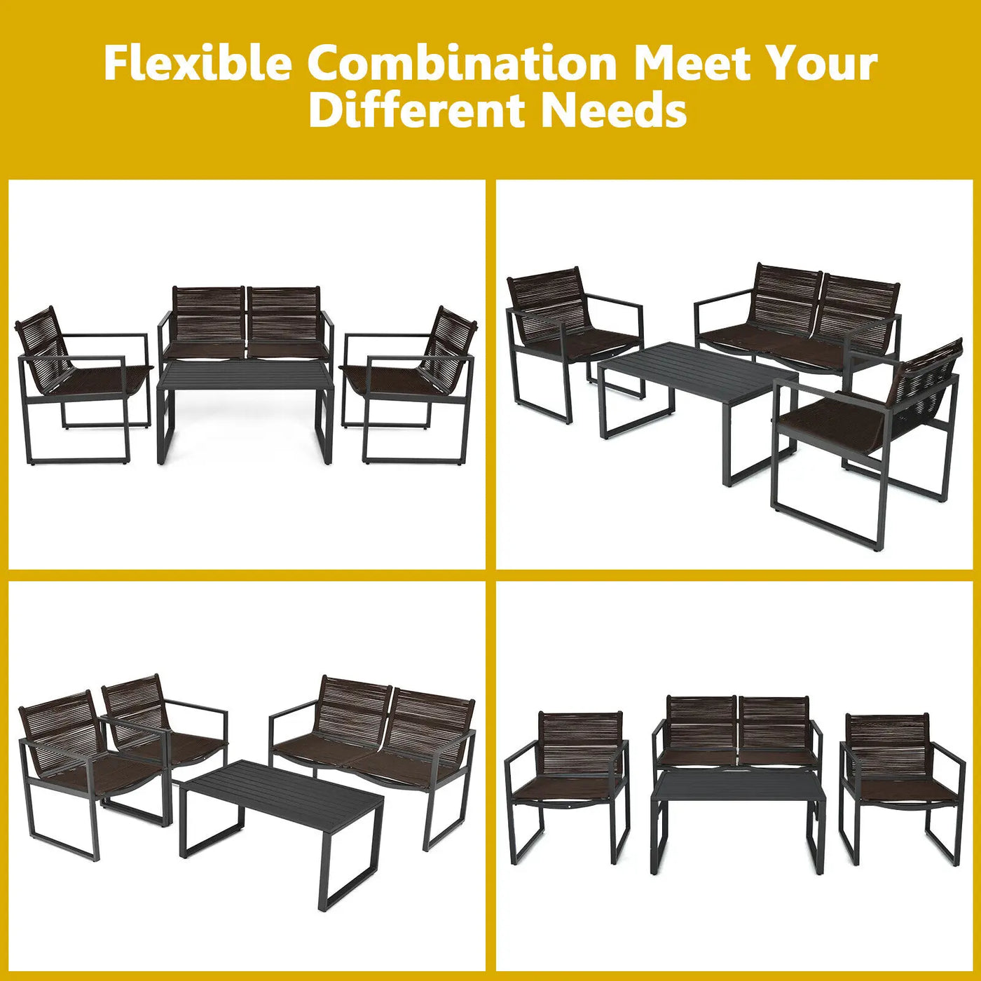 GOFLAME Outdoor Patio Furniture Set