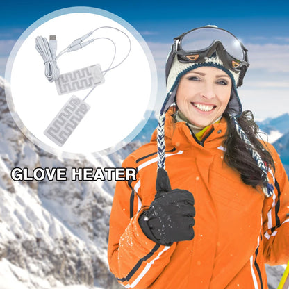 Clothes Heating Pad Carbon Fiber Electric Gloves Heater Waterproof Electric Fever Sheet USB Charging for Winter Outdoor