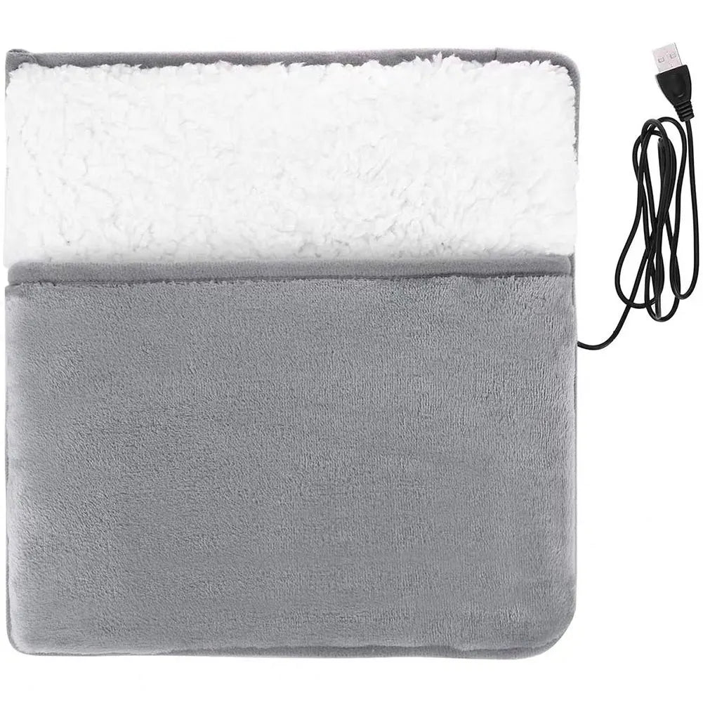 Winter Electric Foot Heating Pad USB Constant Temperature Soft Plush Thermal Blanket Feet Foot Warming Mat for Home Office