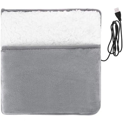 Winter Electric Foot Heating Pad USB Constant Temperature Soft Plush Thermal Blanket Feet Foot Warming Mat for Home Office
