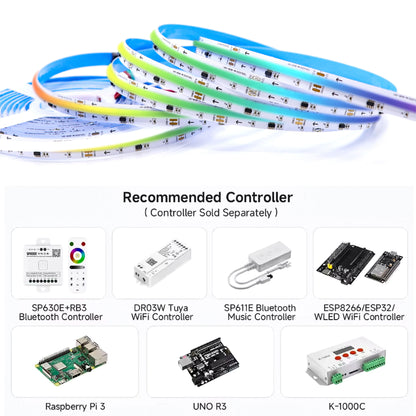 COB LED Strip Light 720/576 LEDs - WS2811 WS2812B Addressable RGB Dreamcolor High Density (DC12V/24V, RA90+)