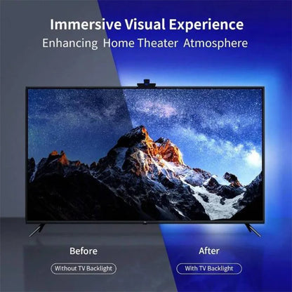 TV Backlight LED Strip - Music Sync Color Pickup - RGBIC Smart Lights for 50-75" Gaming & Home Theater