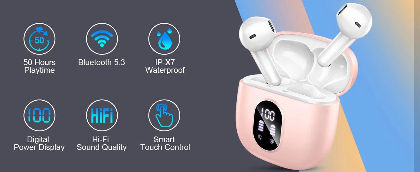 Bluetooth 5.3 Wireless Earbuds