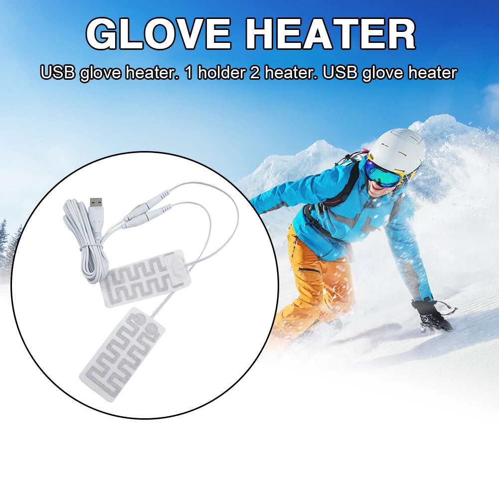 Clothes Heating Pad Carbon Fiber Electric Gloves Heater Waterproof Electric Fever Sheet USB Charging for Winter Outdoor