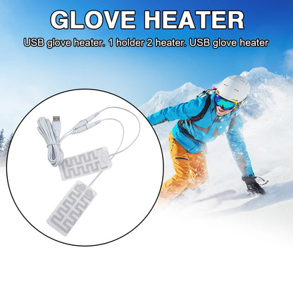 Clothes Heating Pad Carbon Fiber Electric Gloves Heater Waterproof Electric Fever Sheet USB Charging for Winter Outdoor