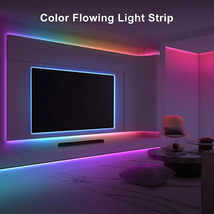 WiFi COB RGBIC LED Strip - 12V WS2811 Addressable - Smart Home Compatible - Alexa & Google Assistant