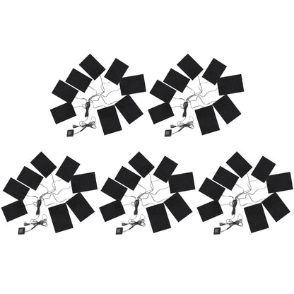 1-8pcs 3 Levels Electric Cloth Heater USB Heating Pads Outdoor Thermal Winter Heating Vest Pads Vest Heater for DIY Heated Cloth