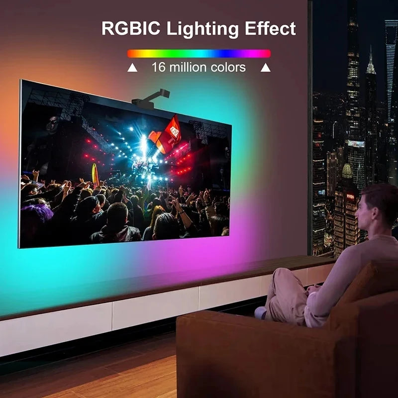 Ambilight TV Kit - USB 5V Color Picking Sensor - RGBIC Smart LED Strip for TV Sync Gaming Room